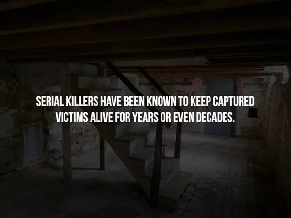 creepy facts - new year flyer - Serial Killers Have Been Known To Keep Captured Victims Alive For Years Or Even Decades.