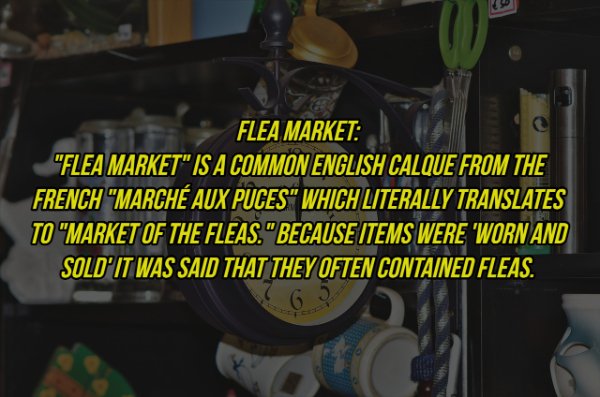 metal - Flea Market "Flea Market" Is A Common English Calque From The French "March Aux Puces" Which Literally Translates To "Market Of The Fleas. "Because Items Were 'Worn And Sold' It Was Said That They Often Contained Fleas.