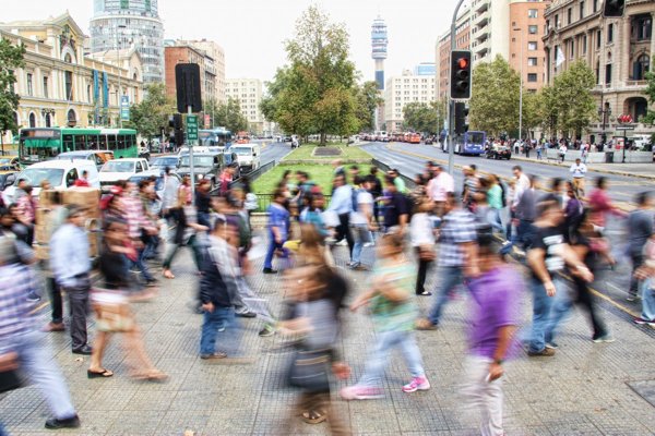 group of busy people