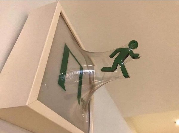 creative exit sign
