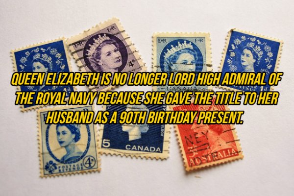 Er Er Er 4 1 Queen Elizabeth Is No Longer Lord High Admiral Of The Royalnavy Because Shegavethe Title To Her Husbandas A 90TH Birthday Present 5 Canada Australia