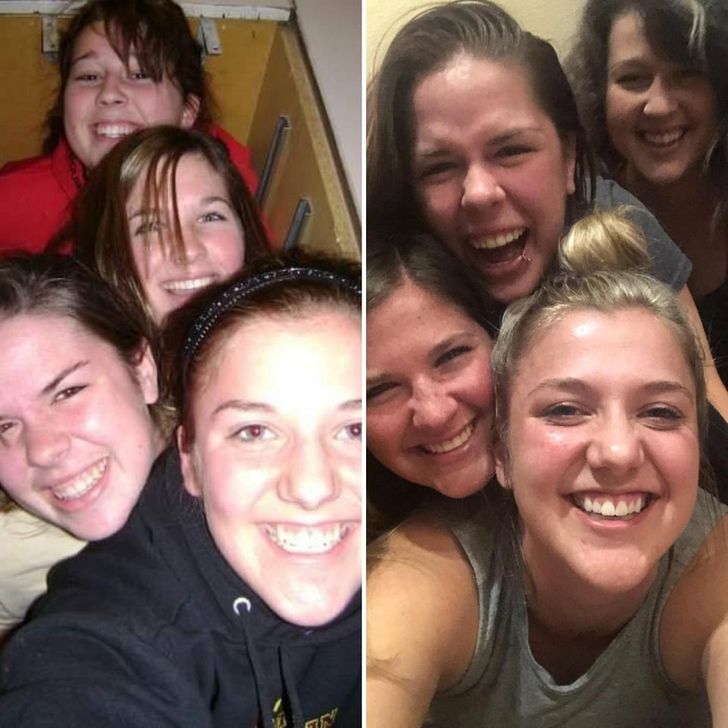 funny photos - group of girls who have been friends for a long time