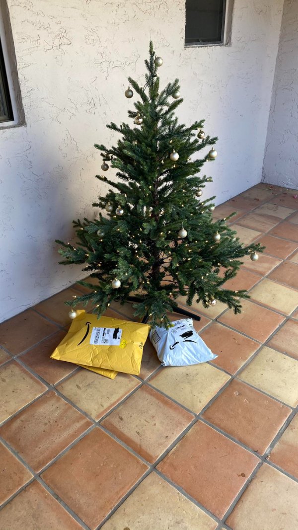 cool pics - christmas tree with packages under it