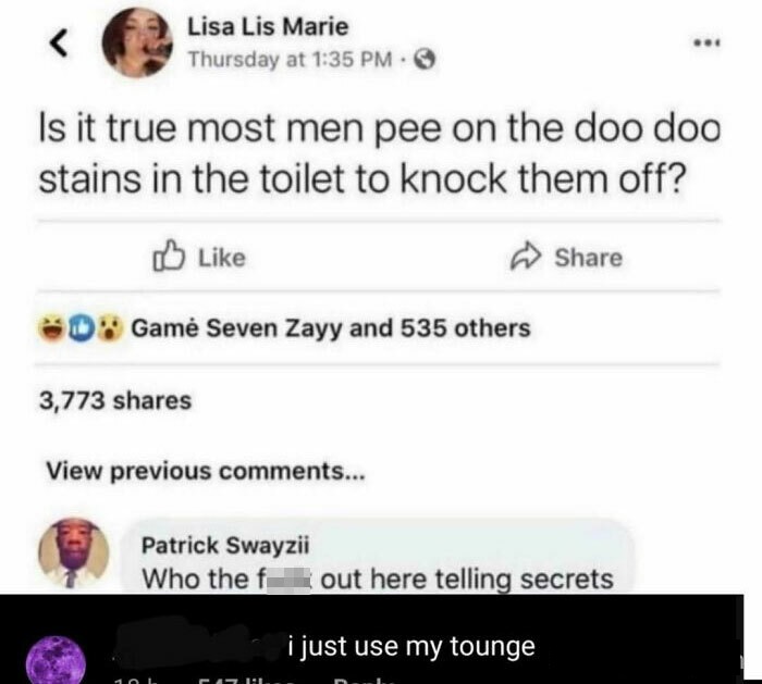 wiz khalifa quotes - Lisa Lis Marie Thursday at Is it true most men pee on the doo doo stains in the toilet to knock them off? Game Seven Zayy and 535 others 3,773 View previous ... Patrick Swayzii Who the f out here telling secrets i just use my tounge 1