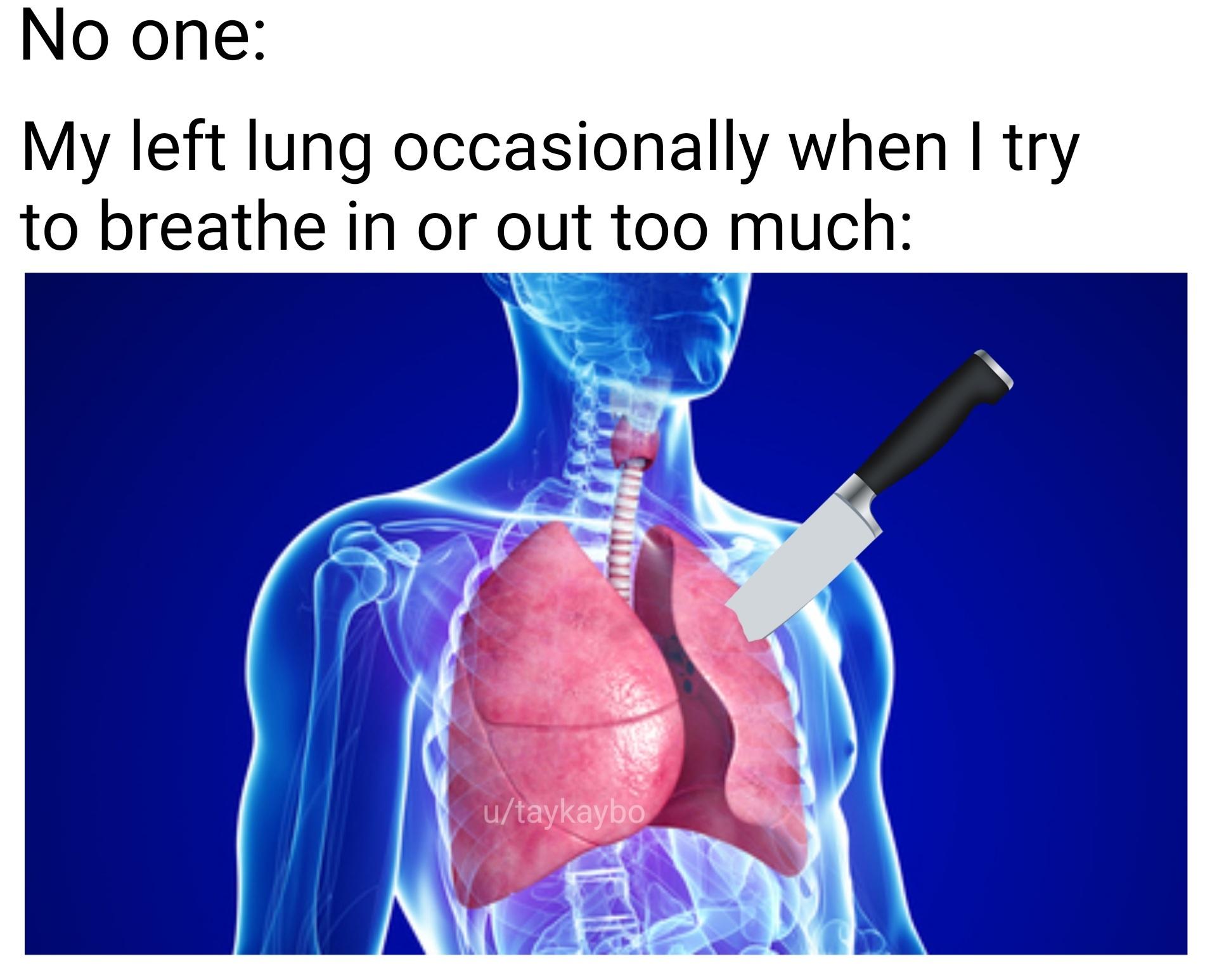 neurologist - No one My left lung occasionally when I try to breathe in or out too much utaykaybo