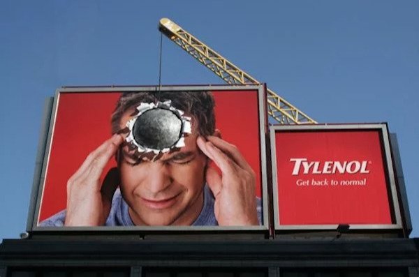 most creative billboards - Tylenol Get back to normal