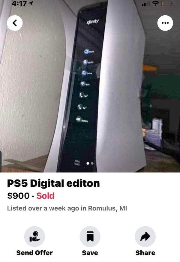 hardware - inity PS5 Digital editon $900. Sold Listed over a week ago in Romulus, Mi Ie Send Offer Save