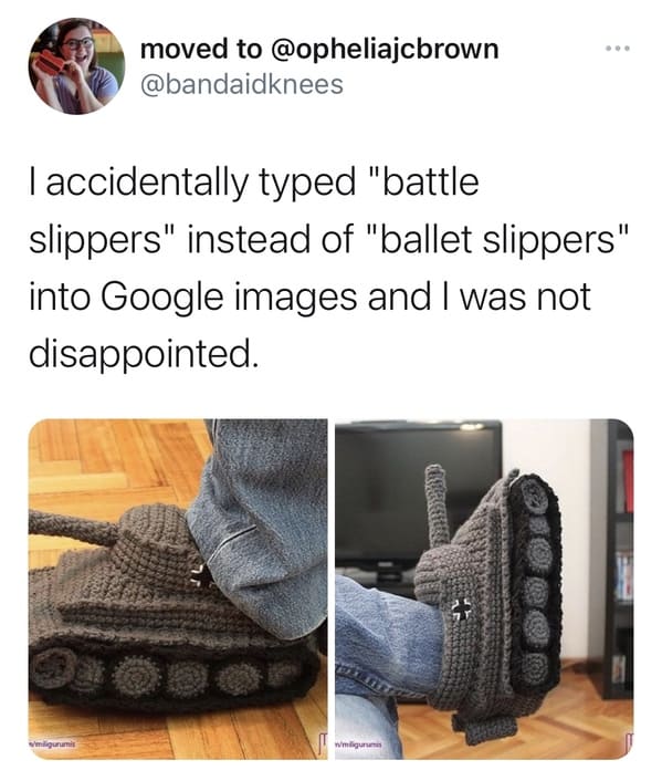 battle slippers - moved to I accidentally typed "battle slippers" instead of "ballet slippers" into Google images and I was not disappointed. smiliqurumis wmlig ur