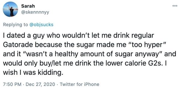 trump tweet gsa - Sarah I dated a guy who wouldn't let me drink regular Gatorade because the sugar made me "too hyper" and it "wasn't a healthy amount of sugar anyway" and would only buylet me drink the lower calorie G2s. I wish I was kidding. . Twitter f