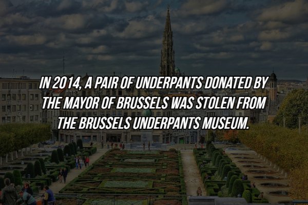 landmark - Ei In 2014, A Pair Of Underpants Donated By The Mayor Of Brussels Was Stolen From The Brussels Underpants Museum. ,