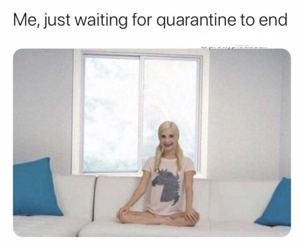Internet meme - Me, just waiting for quarantine to end