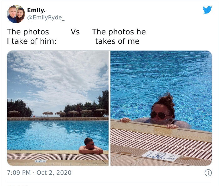 30 “Pics I Take Of My Boyfriend Vs. Pics He Takes Of Me”