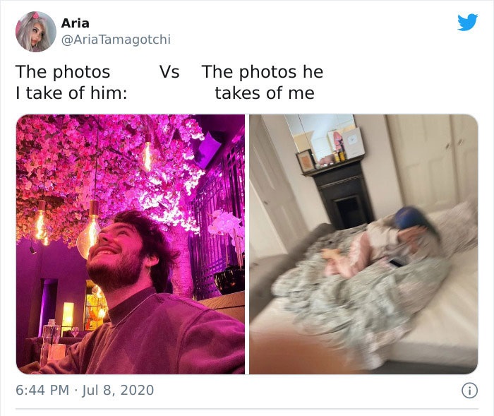 30 “Pics I Take Of My Boyfriend Vs. Pics He Takes Of Me”