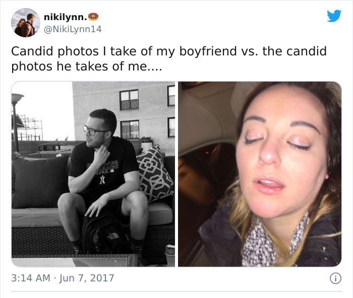 30 “Pics I Take Of My Boyfriend Vs. Pics He Takes Of Me”