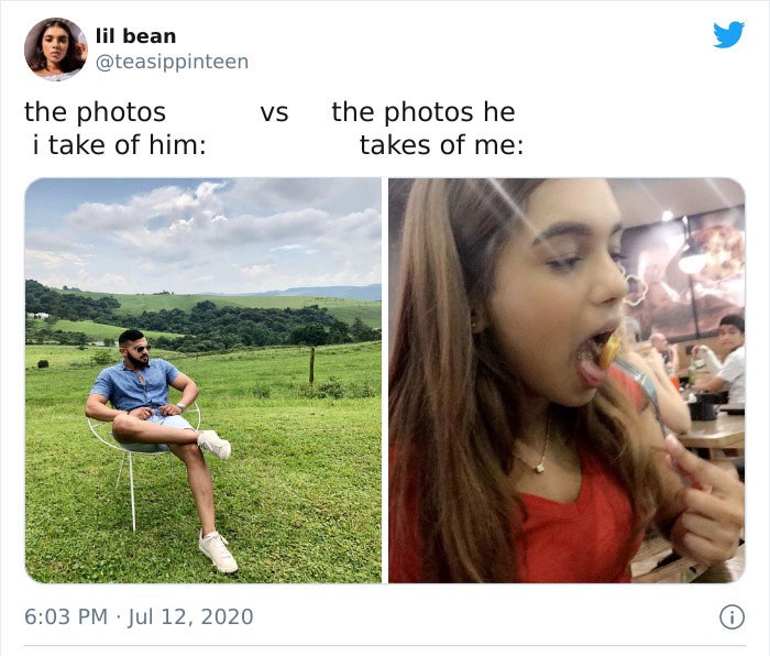 30 “Pics I Take Of My Boyfriend Vs. Pics He Takes Of Me” - Gallery ...