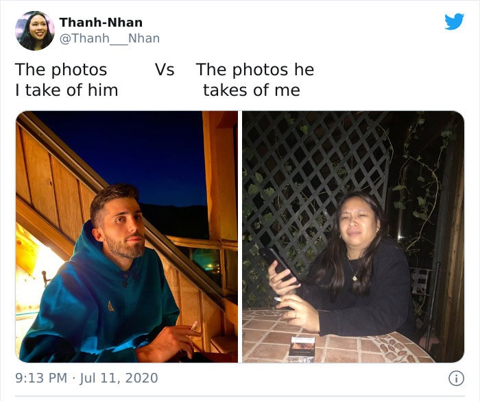 30 “Pics I Take Of My Boyfriend Vs. Pics He Takes Of Me”