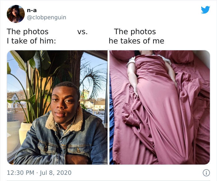 30 “Pics I Take Of My Boyfriend Vs. Pics He Takes Of Me”