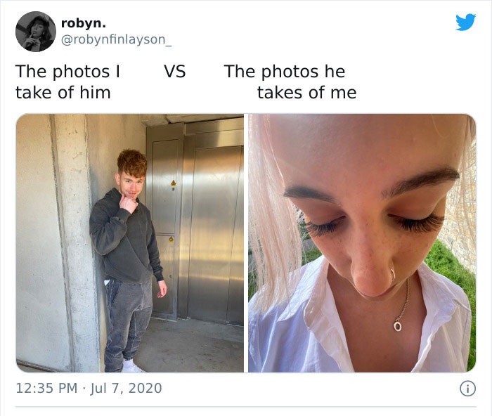 30 “Pics I Take Of My Boyfriend Vs. Pics He Takes Of Me”