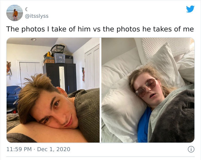 30 “Pics I Take Of My Boyfriend Vs. Pics He Takes Of Me”