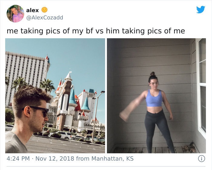 30 “Pics I Take Of My Boyfriend Vs. Pics He Takes Of Me”