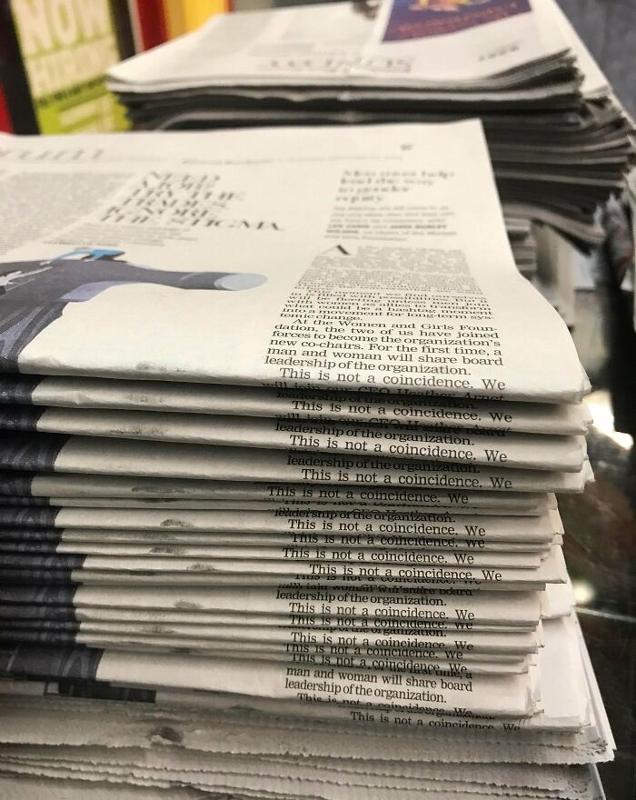 This Is How The Newspapers Were Stacked Up At My Job