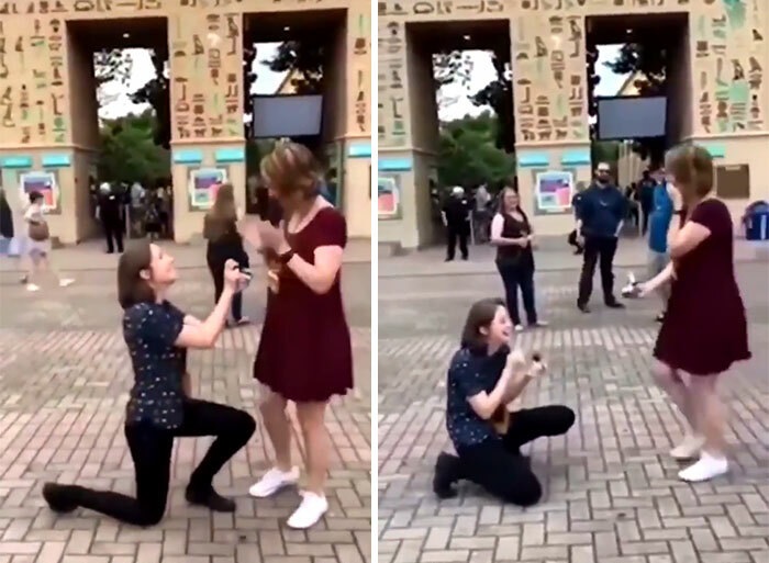 Couple Proposes To Each Other At The Same Time