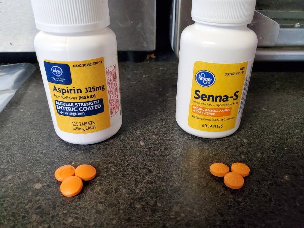 “I took some aspirin when I was tired it was really late at night. I realized an hour later that what I took was not aspirin.”