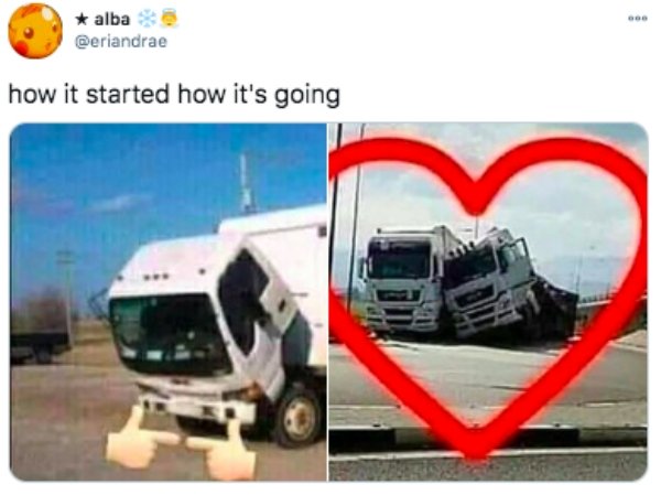 funny tweets - alba how it started how it's going
