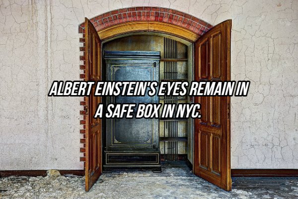 Albert Einstein'S Eyes Remain In A Safe Boxin Nyc.