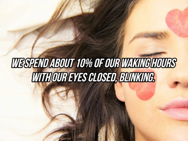 self love ads - Wespend About 10% Of Our Waking Hours With Our Eyes Closed, Blinking.