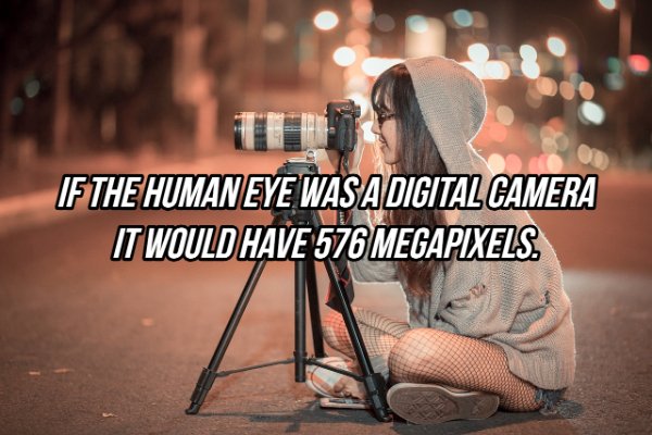 If The Human Eye Was A Digital Camera It Would Have 576 Megapixels.