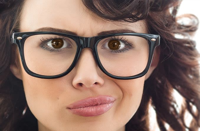 people doing dumb things - woman wearing glasses