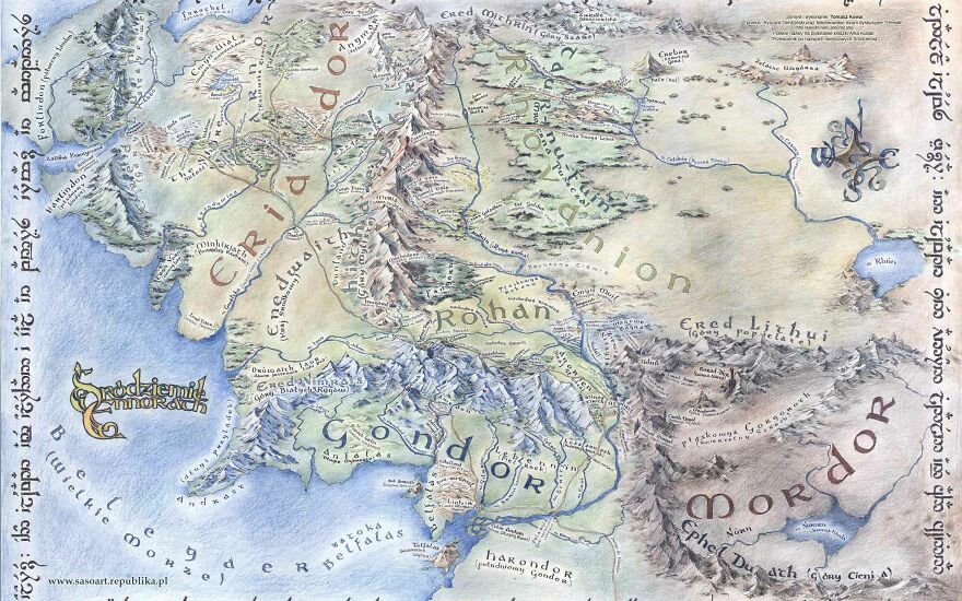 map of middle earth