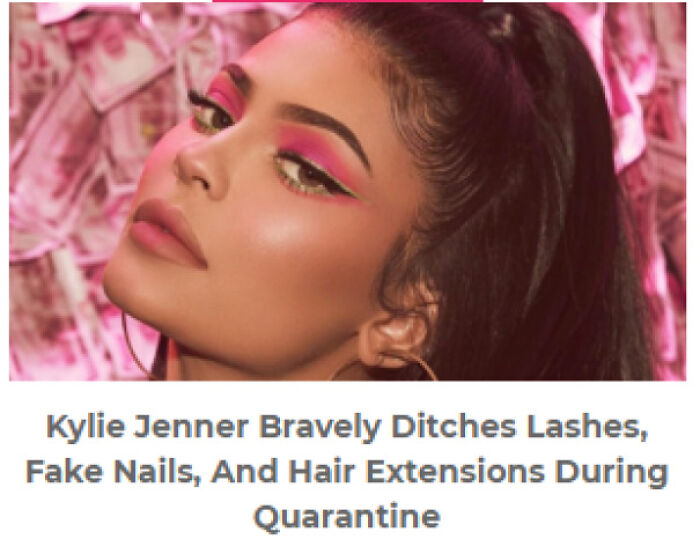 kylie jenner bravely ditches lashes - Kylie Jenner Bravely Ditches Lashes, Fake Nails, And Hair Extensions During Quarantine