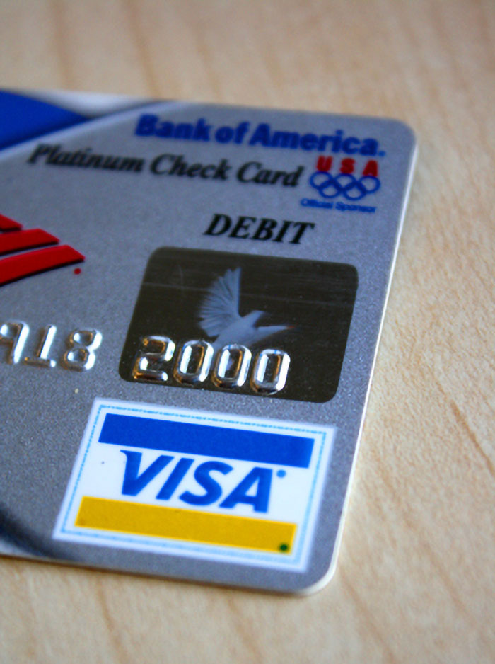 hardware - Bank of America. Platinum Check Card 680 Debit '118 2000 Visa