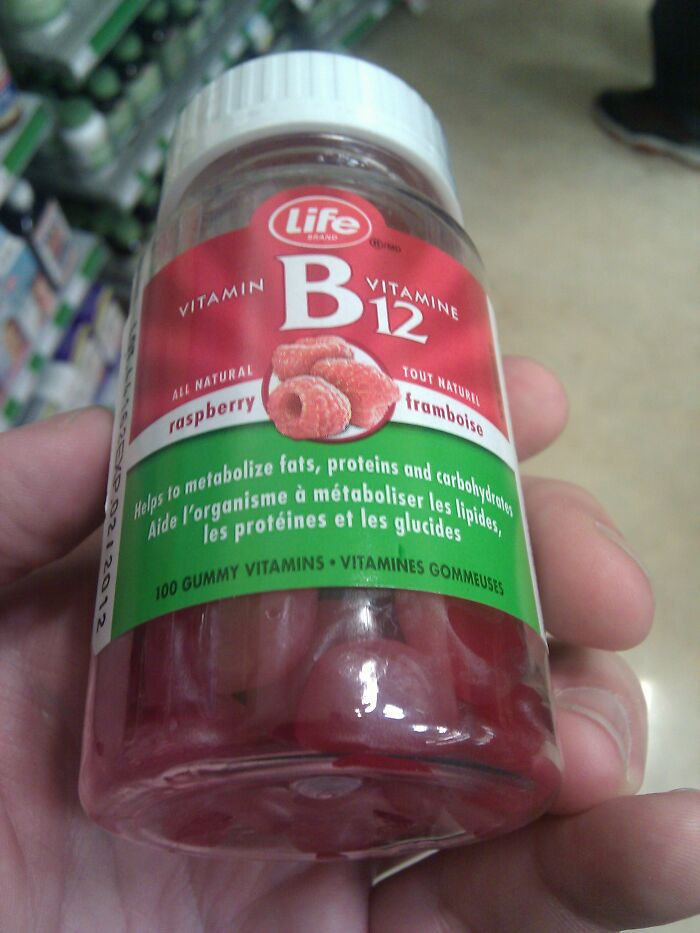 vitamins for blood - 100 Gummy Vitamins. Vitamines Gommeuses Helps to metabolize fats, proteins and carbohydrates Aide l'organisme mtaboliser les lipides, les protines et les glucides" Life B Vitamine Vitamin 12 Tout Karan framboise Mil Natural raspberry 