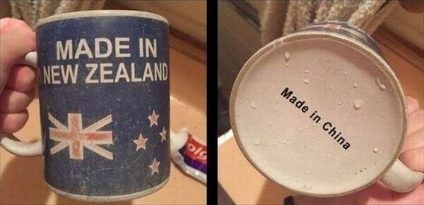 cup - Made In New Zealand Made in China ols