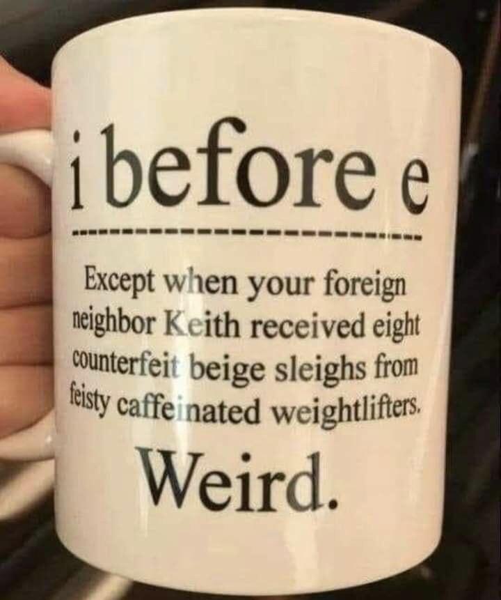cup - feisty caffeinated weightlifters. e Except when your foreign neighbor Keith received eight counterfeit beige sleighs from i before Weird.