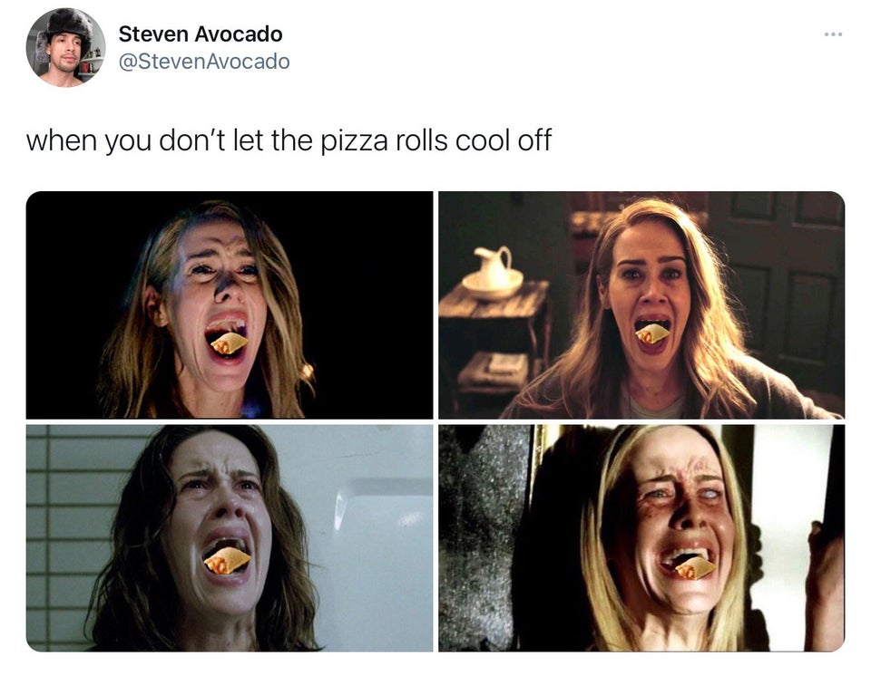 smile - Steven Avocado when you don't let the pizza rolls cool off