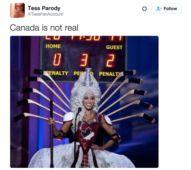 miss canada hockey - Tess Parody Account o Canada is not real Home Guest 0 3 2 Renalty Per Penalty