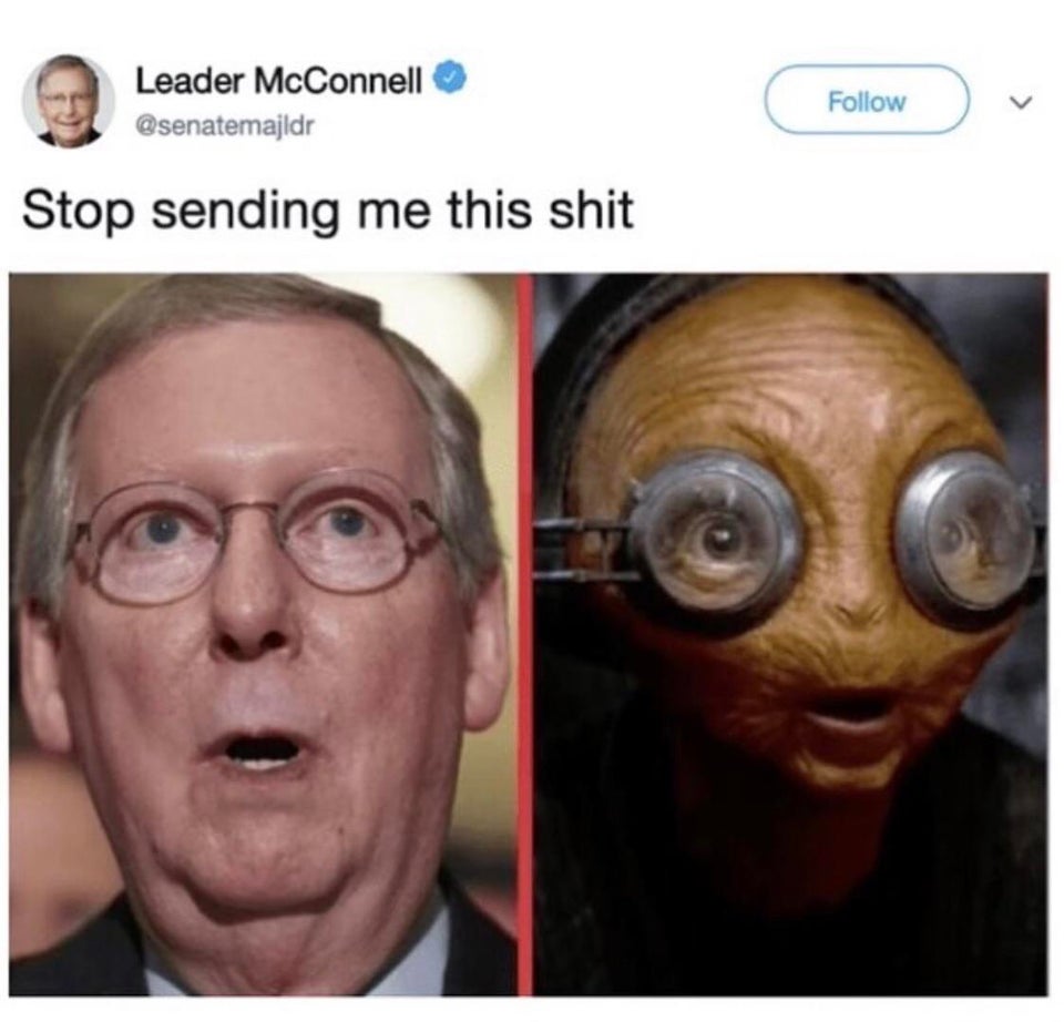 mitch mcconnell star wars - Leader McConnell Stop sending me this shit