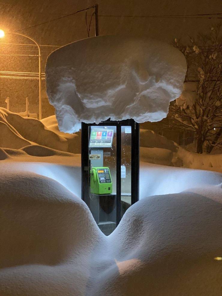 “Snowfall in Hokkaido, Northern Japan.”