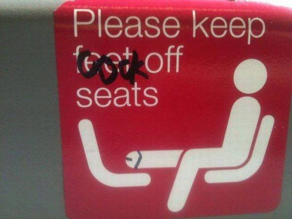 label - Please keep test off seats