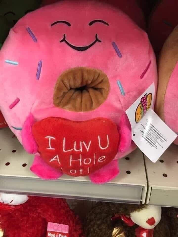 Valentine's Day - I Luv U A Hole ot! Red Pink