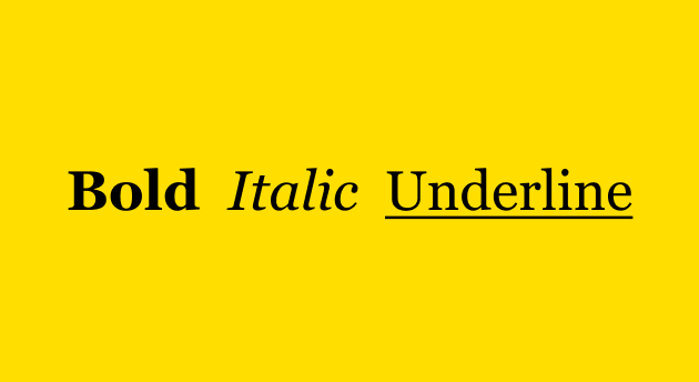 bold italics - Bold Italic Underline