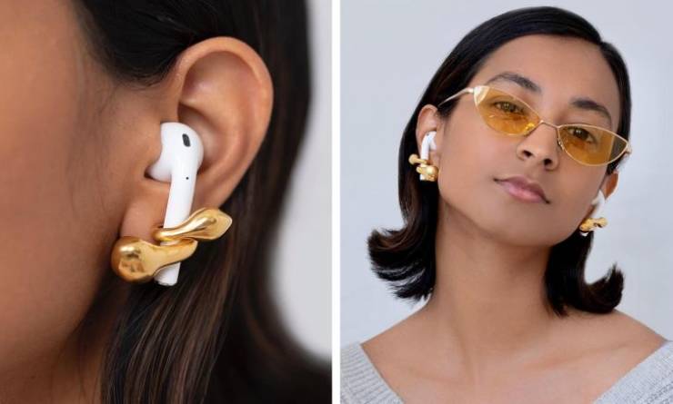 "Earring earphone holders look stylish and are safe if you keep losing those pesky earpods that are always falling out."