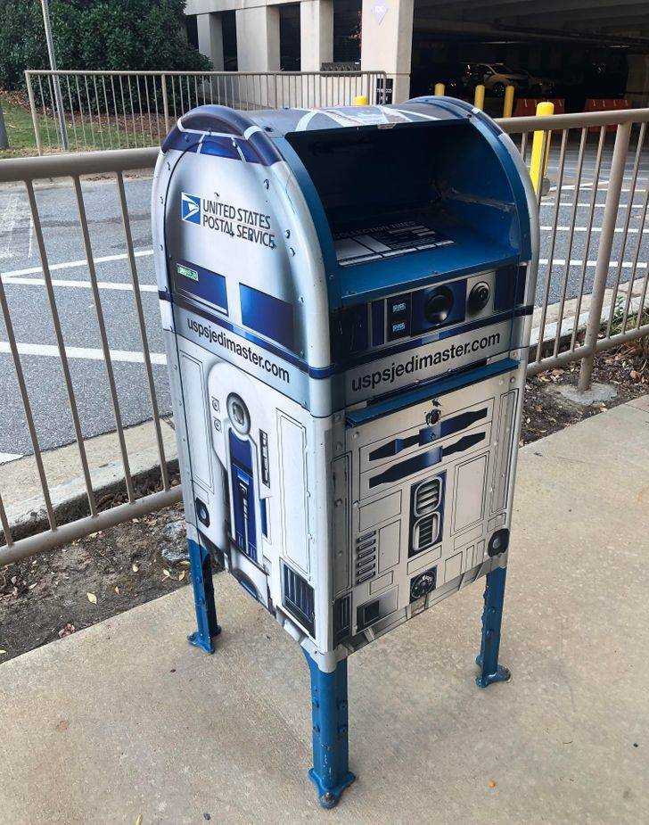 “The mailbox at my local community hospital has R2D2 decals!”