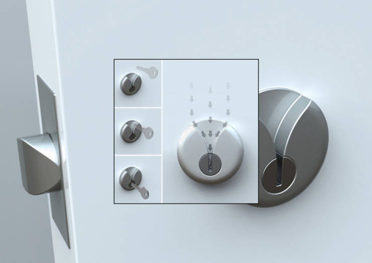 "Door lock designed with elderly (or intoxicated) people in mind"