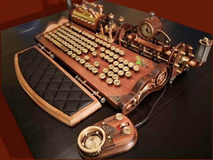 "This steampunk keyboard"