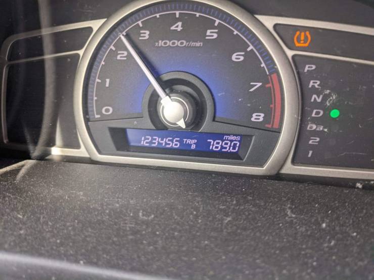 “My odometer finally hit all the digits!”